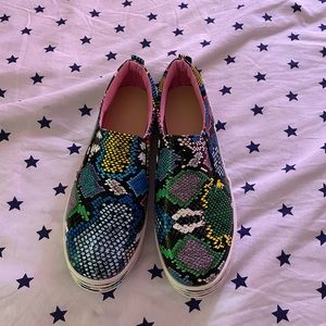 Snake skin sneakers